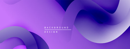 Abstract purple background. Smooth flowing shapes create modern design. Gradient colors offer visual depth, simplicity.のイラスト素材