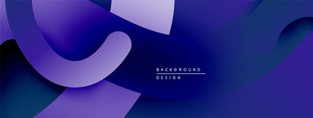 Abstract fluid shapes, purple hues dominate design. Smooth gradients create dynamic visual texture. Modern background element.のイラスト素材