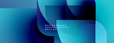 Abstract blue gradients overlap, creating modern background design. Text reads background design....