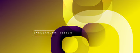 Abstract geometric design. Yellow, purple gradients create dynamic composition. Modern background...