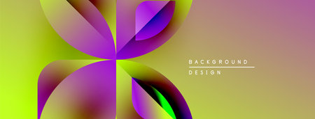 Abstract floral design. Vivid colors blend, creating dynamic visual impact. Gradient shades offer...