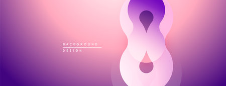 Abstract gradient background. Soft purple hues blend, forming fluid shapes. Minimalist design evokes elegance, simplicity.のイラスト素材