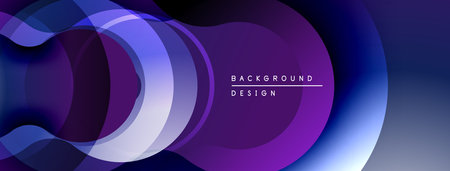 Abstract fluid shapes, purple hues dominate. Modern design, smooth gradients create dynamic composition. Minimalist aesthetic.のイラスト素材