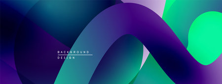 Abstract fluid shapes, vibrant colors blend. Modern design, smooth gradients create dynamic...