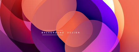 Abstract colorful layers create dynamic visual effect. Gradient shades blend, forming modern...