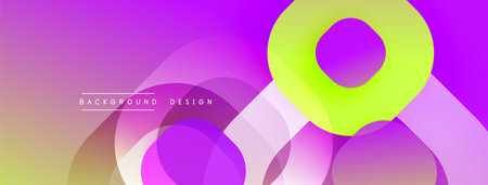Abstract vibrant design. Overlapping circles, gradients create dynamic visual effect. Modern...