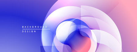 Abstract fluid shapes, vibrant colors blend. Modern design, gradient effect creates dynamic visual impact. Smooth transitions, soft curves.のイラスト素材