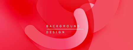 Abstract red background. Overlapping shapes create dynamic visual effect. Modern design elements...