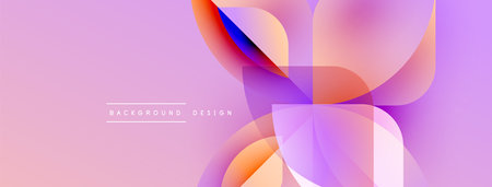 Abstract fluid shapes overlap, creating vibrant pink, orange, purple gradients. Modern design element for backgrounds, presentations.のイラスト素材