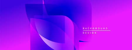 Abstract gradient background. Purple, blue hues blend smoothly. Modern design elements create dynamic visual effect. Minimalist aesthetic.のイラスト素材