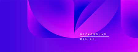 Abstract gradient design. Purple hues blend smoothly creating flowing shapes. Minimalist aesthetic with text elements below.のイラスト素材