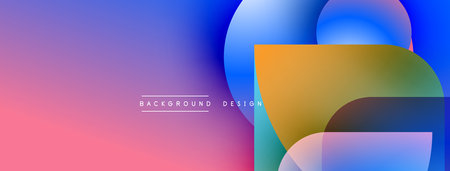 Abstract colorful background. Gradient shades blend, creating dynamic visual effect. Modern design elements present smooth transitions.のイラスト素材