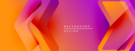 Abstract gradient background. Orange, pink hues blend smoothly. Overlapping layers create dynamic...