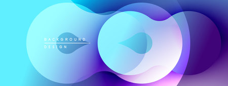 Abstract fluid shapes, vibrant blues, purples create modern background. Soft gradients, overlapping...