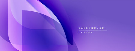 Abstract purple design features flowing shapes, gradients. Modern background ideal for digital...