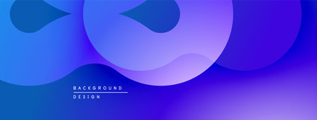 Abstract fluid shapes, vibrant blue purple gradient. Modern design, smooth curves, dynamic composition. Background texture, elegant presentation.のイラスト素材