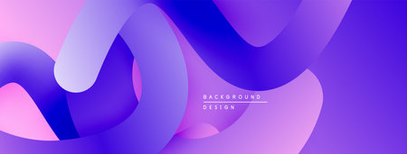 Abstract fluid shapes, vibrant purple hues, smooth gradients. Modern design element for backgrounds, presentations, digital art.のイラスト素材