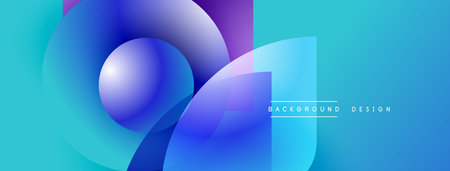 Abstract blue purple shapes overlap. Gradient colors create dynamic visual effect. Modern design suitable for backgrounds, banners.のイラスト素材