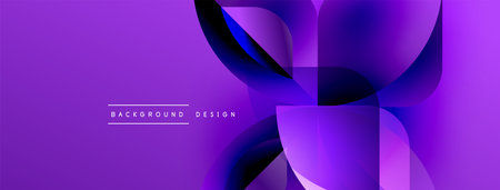 Purple abstract background. Flowing shapes create dynamic visual effect. Modern design suitable for banners, presentations.のイラスト素材