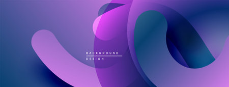 Abstract fluid shapes, purple hues, smooth gradients. Modern design element for backgrounds, presentations. Minimalist aesthetic.のイラスト素材