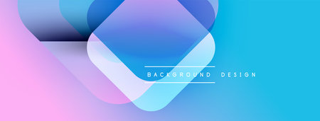 Abstract gradients blend, creating dynamic shapes. Pink, purple, blue hues dominate composition. Modern design element for backgrounds.のイラスト素材