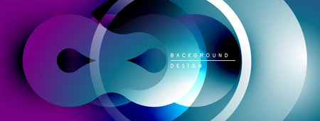 Abstract flowing shapes, vibrant colors create modern design. Gradient blends, smooth transitions offer visual appeal.のイラスト素材