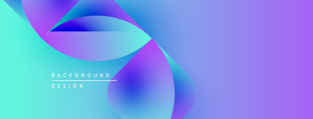 Abstract fluid shapes blend vibrant turquoise, purple, blue hues. Modern design suggests dynamic...