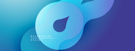 Abstract blue gradients create flowing shapes. Minimalist design with text indicating background element. Smooth transitions, modern aesthetic.のイラスト素材