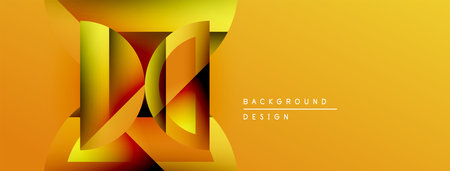 Abstract golden design features layered shapes, gradients. Modern aesthetic suitable for...
