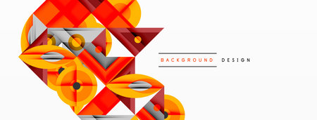 Abstract geometric shapes, orange, gray tones. Modern design element for backgrounds, presentations. Clean lines, dynamic composition.のイラスト素材