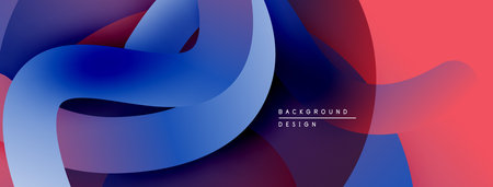 Abstract flowing shapes, vibrant colors. Gradient blends create dynamic visual texture. Modern design element for backgrounds.のイラスト素材