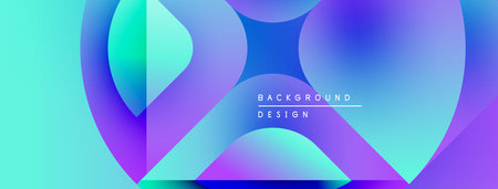 Abstract fluid shapes, vibrant colors blend. Modern design, gradient effect creates dynamic visual impact. Background features text elements.のイラスト素材