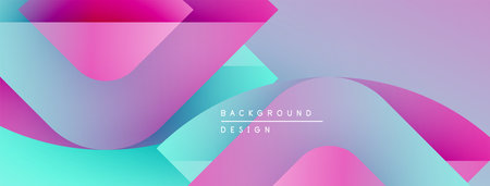 Abstract fluid shapes blend vibrant pinks, blues, purples. Modern design evokes movement, energy, soft gradients. Background text reads background design.のイラスト素材