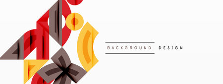 Abstract geometric shapes, vibrant colors, modern design elements. Minimalist composition, suitable for backgrounds, presentations. Clean aesthetic.のイラスト素材