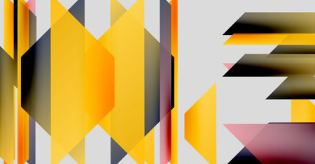 Abstract geometric design featuring bold colors, angular shapes, text 10E. Modern aesthetic, vibrant composition, minimalist style.のイラスト素材