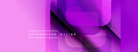 Abstract pink purple background. Overlapping rectangles create modern design. Text reads background design. Smooth gradients present.のイラスト素材
