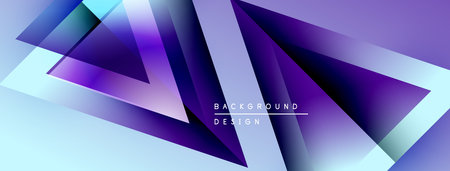 Abstract geometric shapes, purple hues, dynamic composition. Modern design elements create visual interest, sleek presentation.のイラスト素材