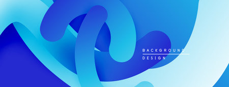 Abstract blue gradients create flowing shapes. Modern design evokes movement, depth, calm atmosphere. Perfect backdrop for projects.のイラスト素材