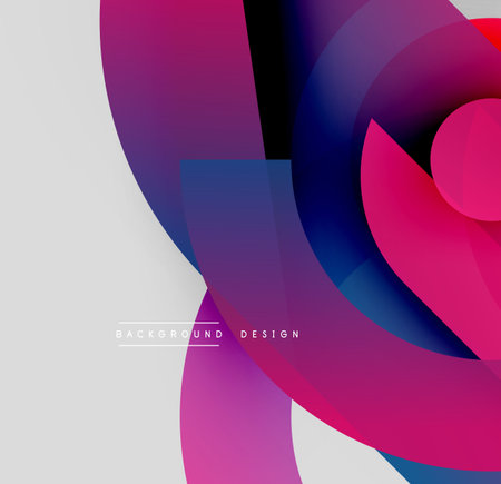 Abstract floral design. Vivid magenta, purple, blue hues blend seamlessly. Modern background creates dynamic visual impact.のイラスト素材