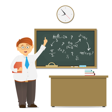 Teacher at the blackboardのイラスト素材