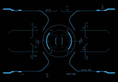 Element of the interface. A sight on a spaceship. The interface of the future.のイラスト素材