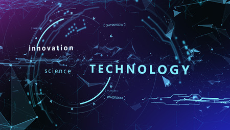 3d Futuristic user interface. Technological backgroundの写真素材