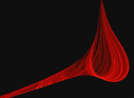 Abstract Red Flame isolated on black backgroundの写真素材