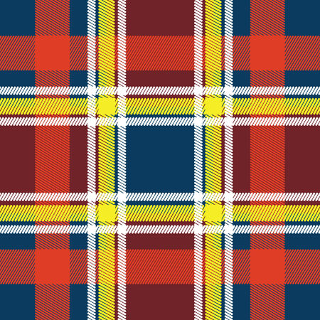 Abstract Tartan in red, yellow and white tonesのイラスト素材
