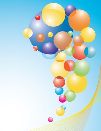 Set of colored balloons. Abstract vector illustration.のイラスト素材