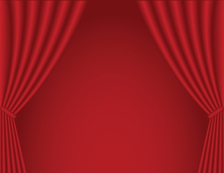 classical dark red theater curtain background のイラスト素材