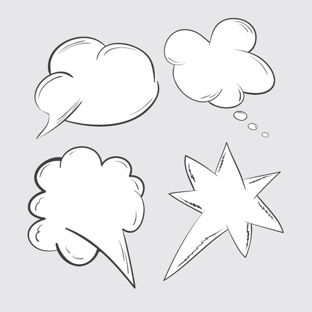 Speech bubbles set. Vector illustration.のイラスト素材