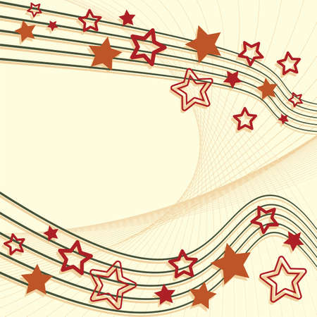Abstract star and lines retro style backgroundのイラスト素材