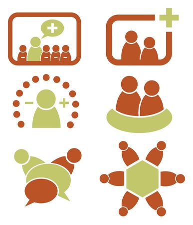 Set of human signs with positive and negative emotions symbolsのイラスト素材