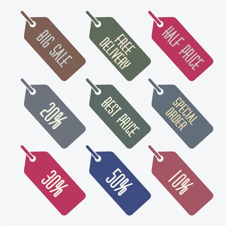 Sale tags set vector illustration.のイラスト素材